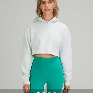 Lululemon all yours cropped hoodie size 6 color =ocean air